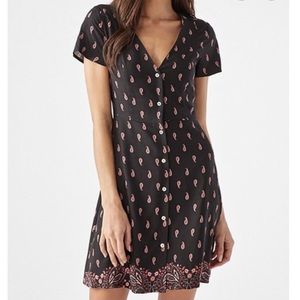 JUST FAB Button Down Paisley Dress